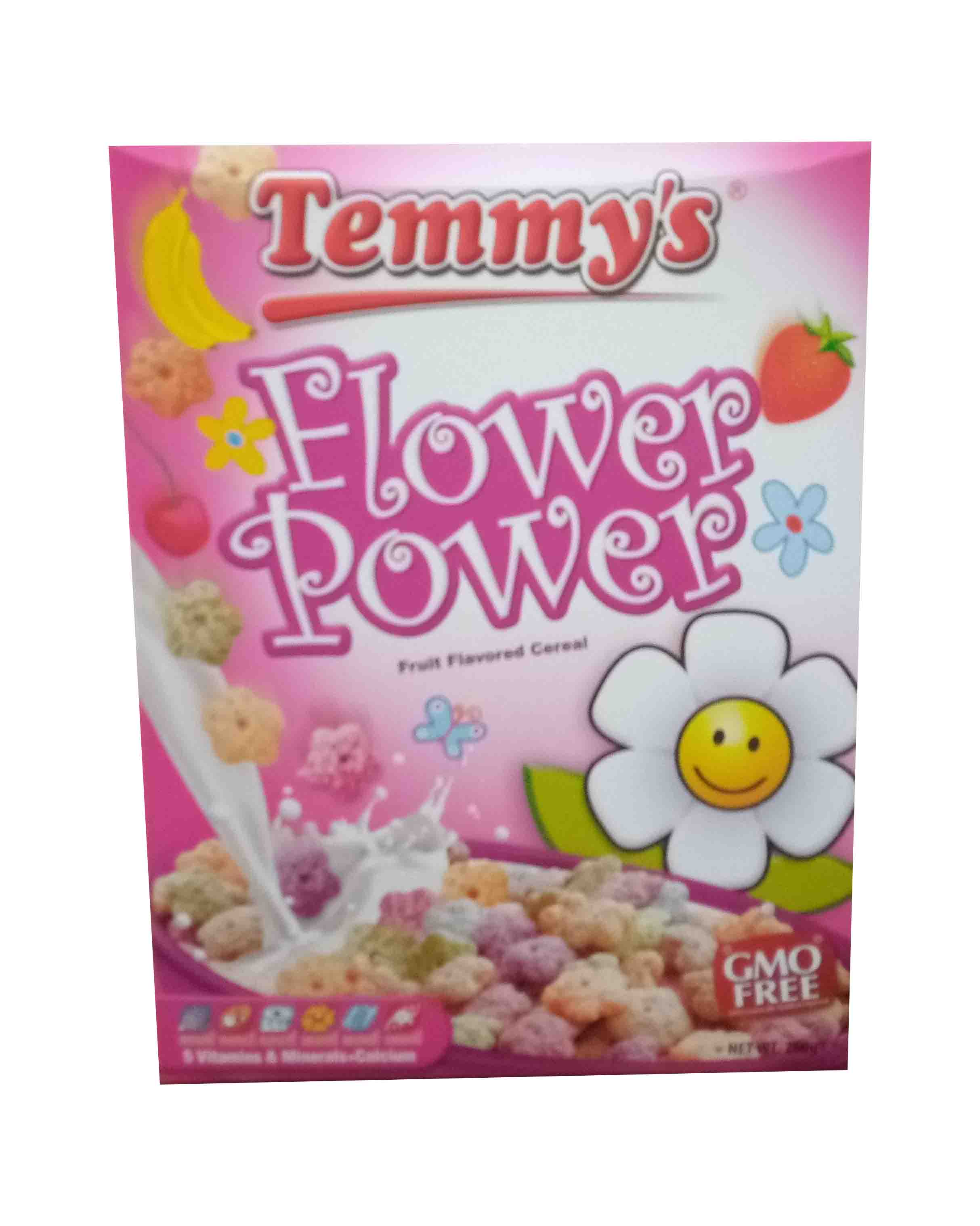 Temmys flower power fruit flavored cereal