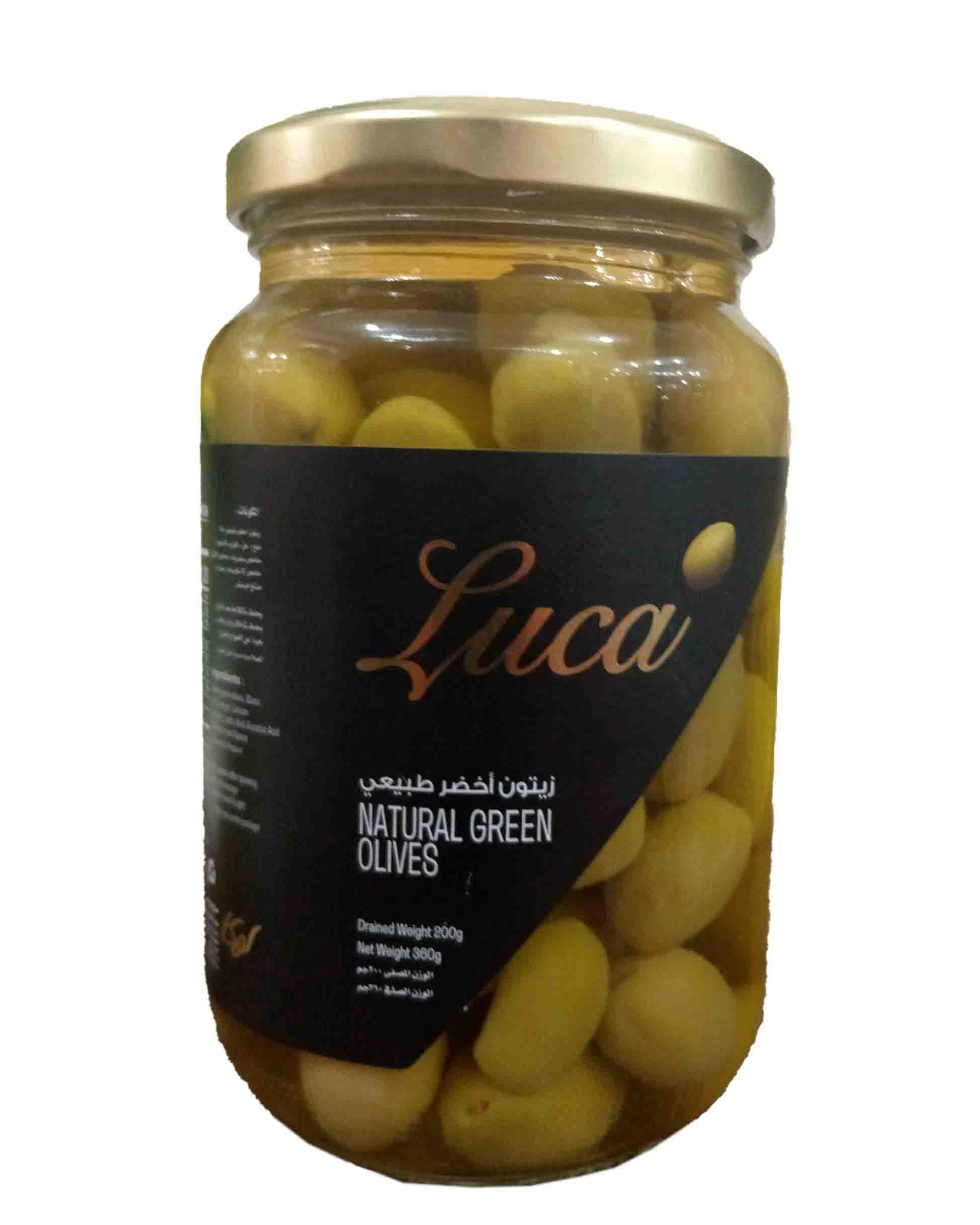 Luca natural green olives